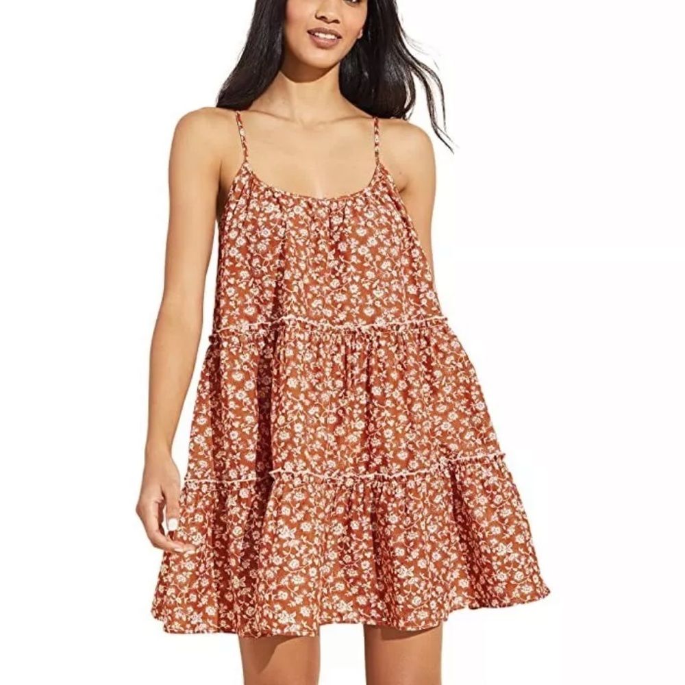 EBERJEY Garden MARGA Cotton Poplin SUN DRESS Swimsuit Cover Up Womens Small